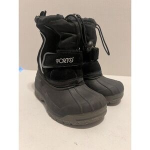 SPORTO Toddler Baby Kids Size 5 Shoes Boots Snow Rain Tall with Cinch